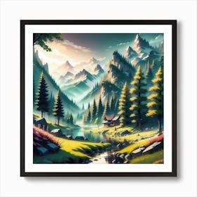 Landscape Painting 138 Art Print