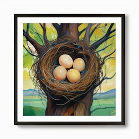 1000013690 Eggs in nest Art Print