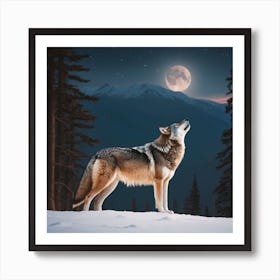 Howling Wolf 1 Art Print