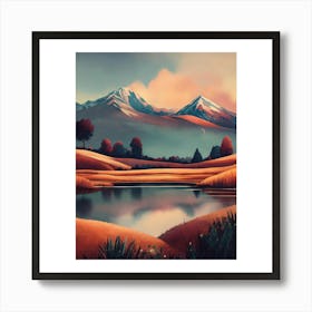 Landscape Painting 3 Art Print