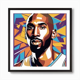 Kobe Bryant Basketball Nba Player Low Poly (1) Art Print