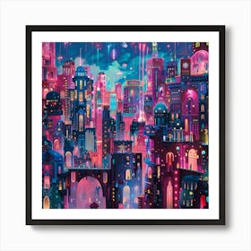 Futuristic City 42 Art Print