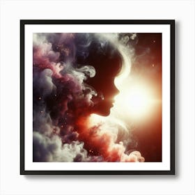 Girl In A Cloud Art Print