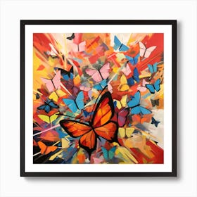 Butterfly Explosion Art Print