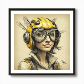 Bee Girl 1 Art Print