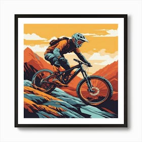 Mountain Biker 1 Art Print