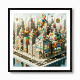 Candy City Art Print
