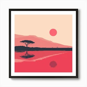 Sunset In Kenya 3 Art Print