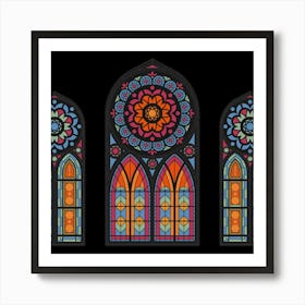 Stained Glass Windows Art Print