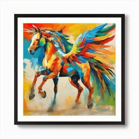 Colorful Pegasus Art Print