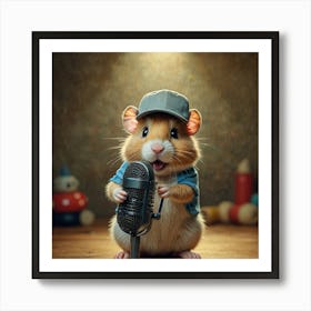 Hamster Singing 9 Art Print