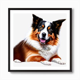 Australian Shepherd Dog Art Print