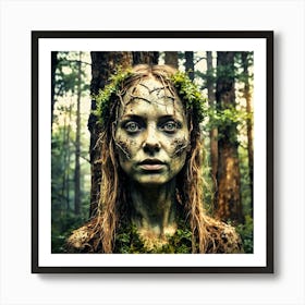 Woman In The Forest Affiche