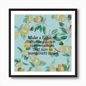 Lemon quotes Art Print