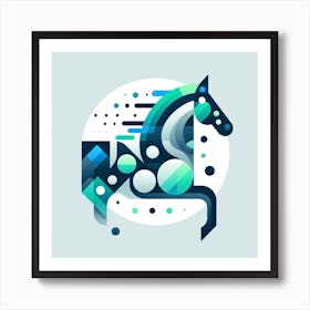 Geometric Art Horse 4 Art Print