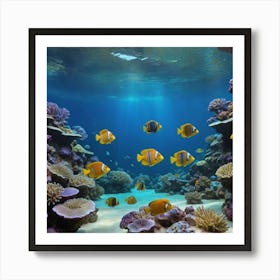 Coral Reef Vibrant Underwater Wonderland Art Print