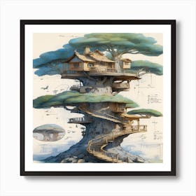 Tree House Art Print