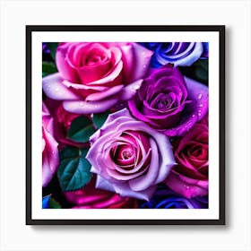 Roses Wallpaper 8 Art Print