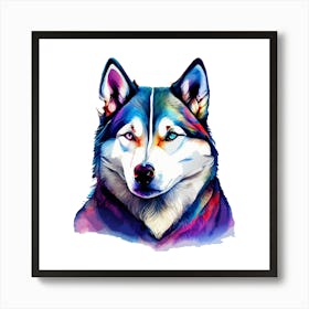 Siberian Husky Animal Wall Art Art Print