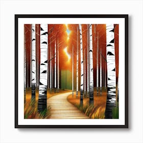 Birch Trees 27 Art Print