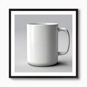 Mock Up Mug Blank Plain Ceramic Customizable Unadorned Empty Clean Simple Minimalist Mo (1) Art Print