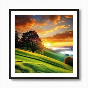 Sunset In The Countryside 38 Art Print