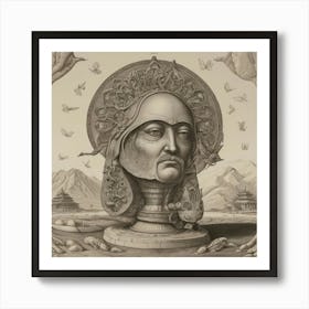 Chinese Head Art Print