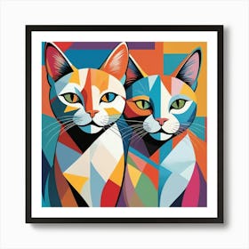 Two Cats 7 Art Print