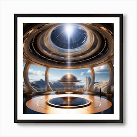 Futuristic Spaceship 43 Art Print