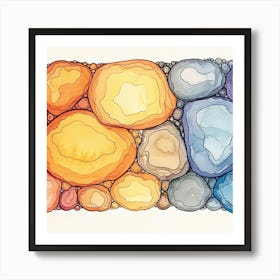 Colorful Rocks Art Print