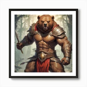 Viking Ragnarok Bear Art Print