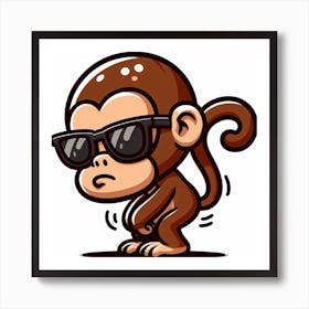 Monkey In Sunglasses 1 Art Print