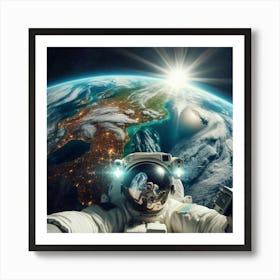 Astronaut In Space Poster