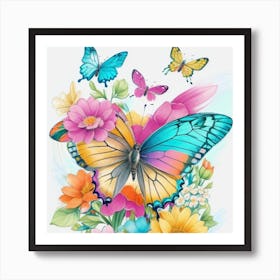 Lucky Butterflies Art Print