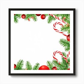 Fir Background Holiday Copy Space Happy Holiday Christmas Card New Year Topview Christmas Ba 2 Art Print