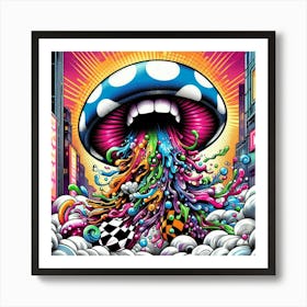 Psychedelic Mushroom 4 Art Print