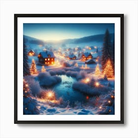 Christmas Village 1 Art Print