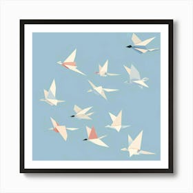 Origami Birds 4 Art Print