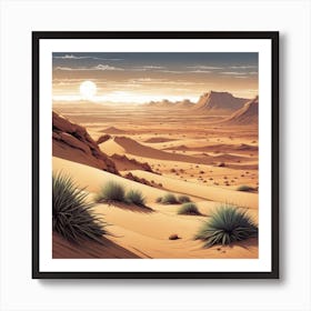 Desert Landscape 16 Art Print