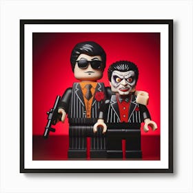 Ventriloquist and Scarface from the Batman Art Print