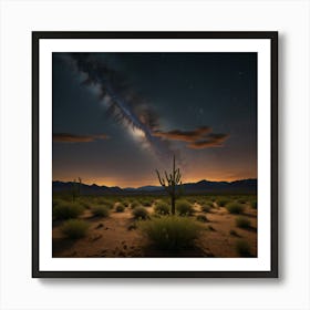 Night Sky In The Desert Art Print