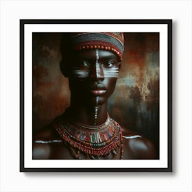 Portrait Of African Woman Art Print