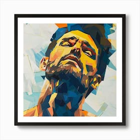 Abstract Portrait Of A Man 1 Art Print