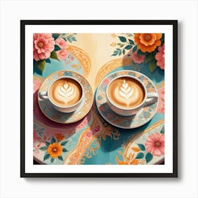 Coffee And Flowers 1 Art Print