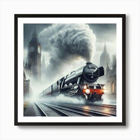 Steam Train In London Art Print