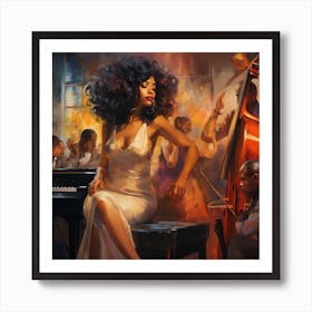 Jazz Woman Art Print