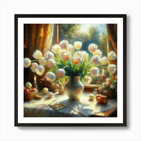 Tulips In A Vase 5 Art Print