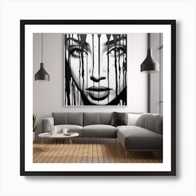 Armadiler Salvador Say Style Painting On The Wall Black And Whi 31d42062 83e5 4562 A0bd 378e1e17d7f0 Art Print