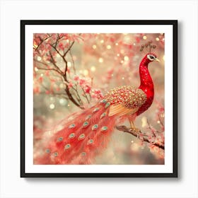 Chinese New Year Peacock Art Print