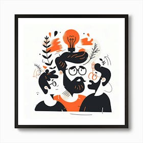 Illustration Of A Group Of People 1 Art Print